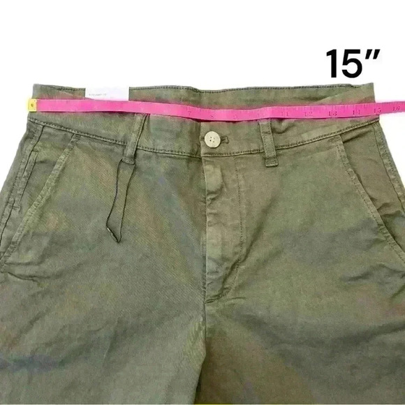 Zara Olive Green Straight Fit Shorts, Size 30 - Picture 4 of 5